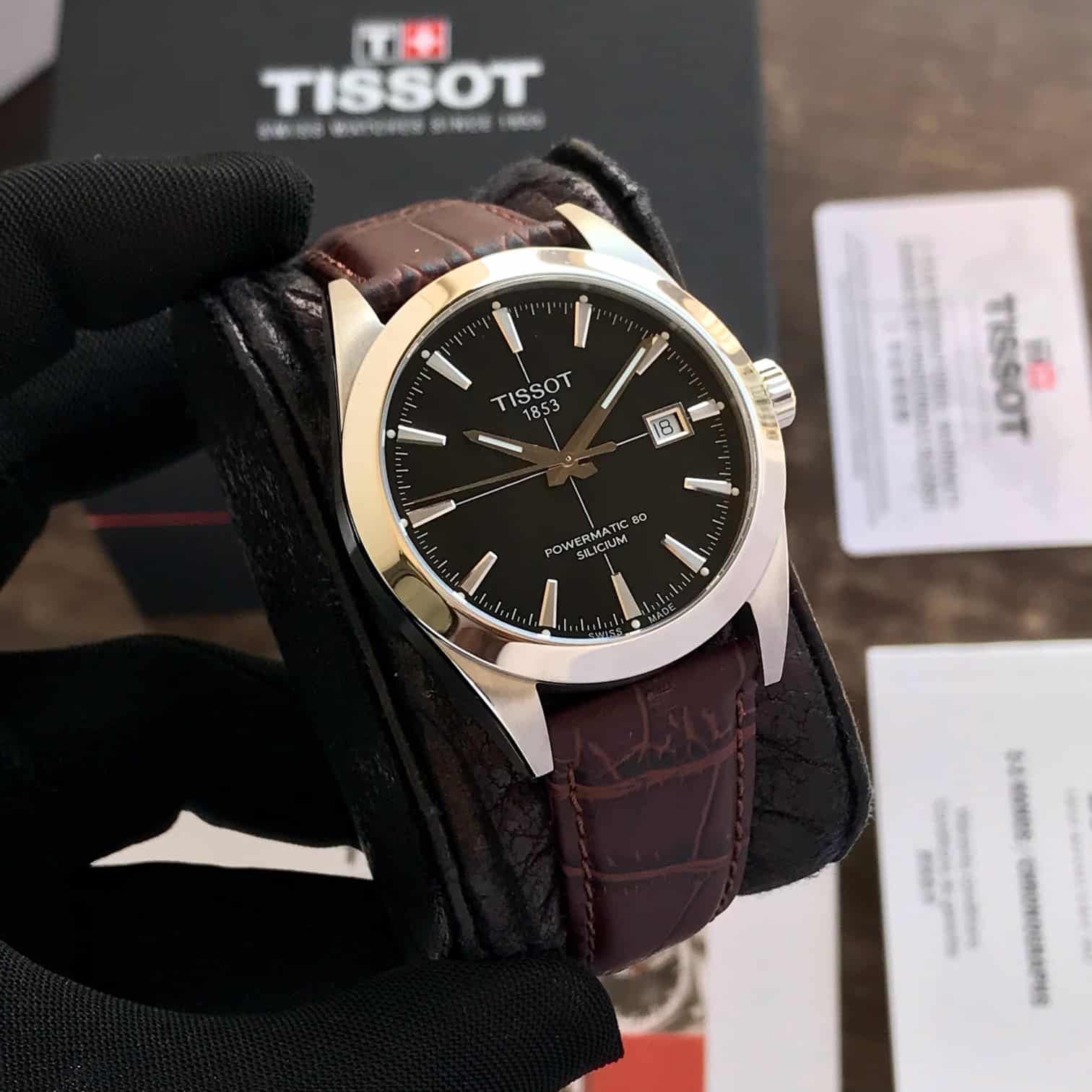 Tissot Gentleman Powermatic 80 Silicium Men 40 mm Automatic Mens Watch — zoomed view
