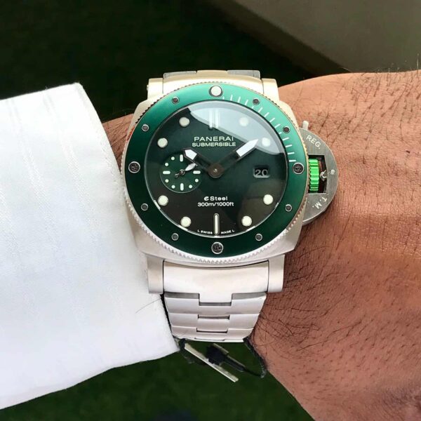 Luminor Panerai Submersible Stainless eSteel Green Dial Automatic Premium Quality For Men’s Watch