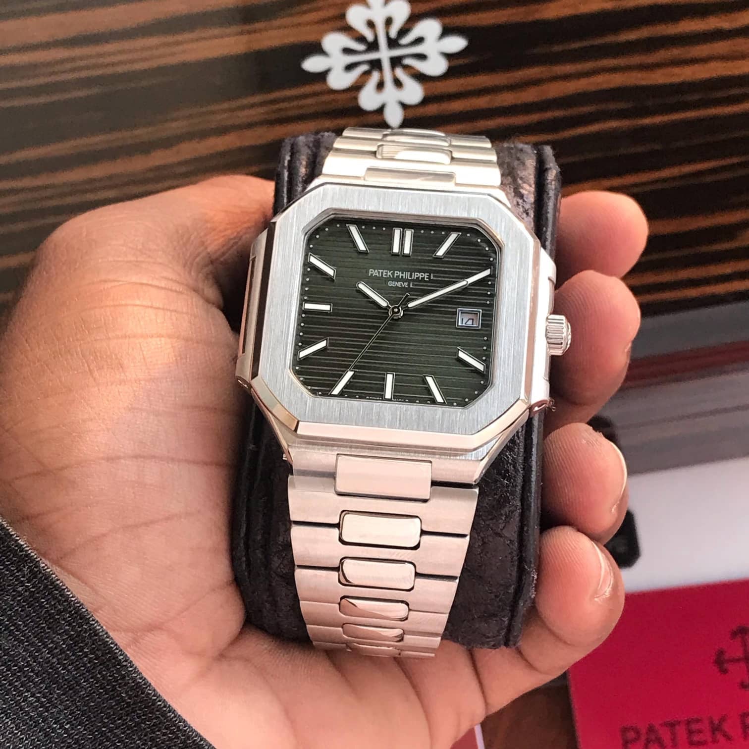Patek Philippe Cubitus Stainless Steel Olive Green Dial Men’s Watch