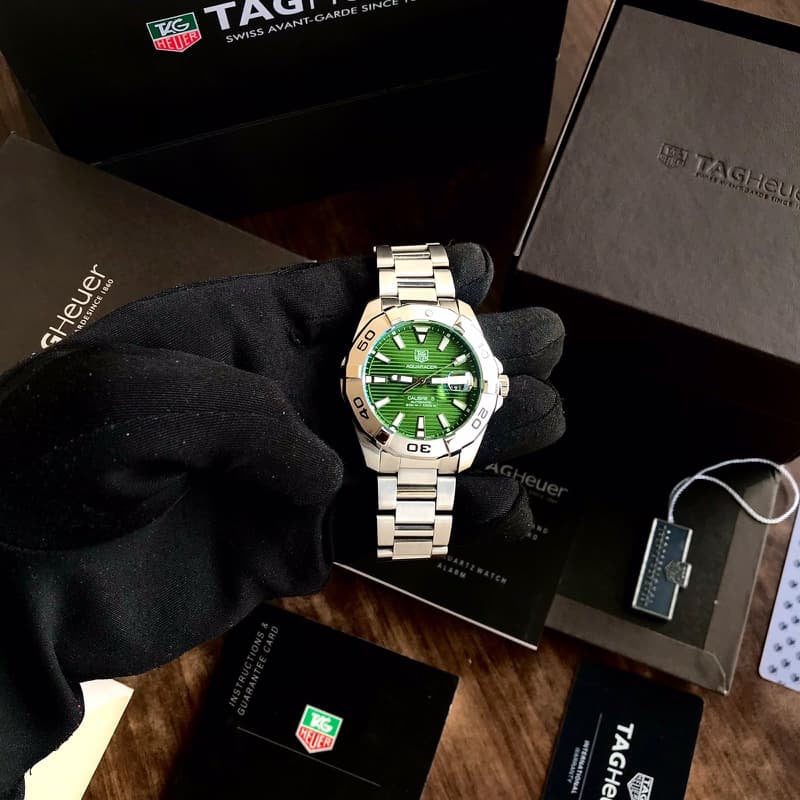 TAG HEUER Men’s Aquaracer Calibre 5 43mm Green Dial Watch Japanese Automatic Master Quality Men’s Watch