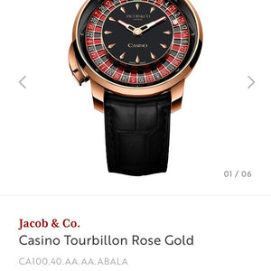 Jacob & Co. Casino Tourbillon Rose Gold Swiss Made Men’s Watch
