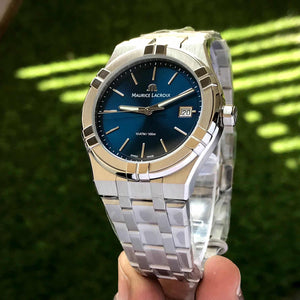 Maurice Lacroix Aikon Quartz 40mm Authentic Stainless Steel Blue Dial