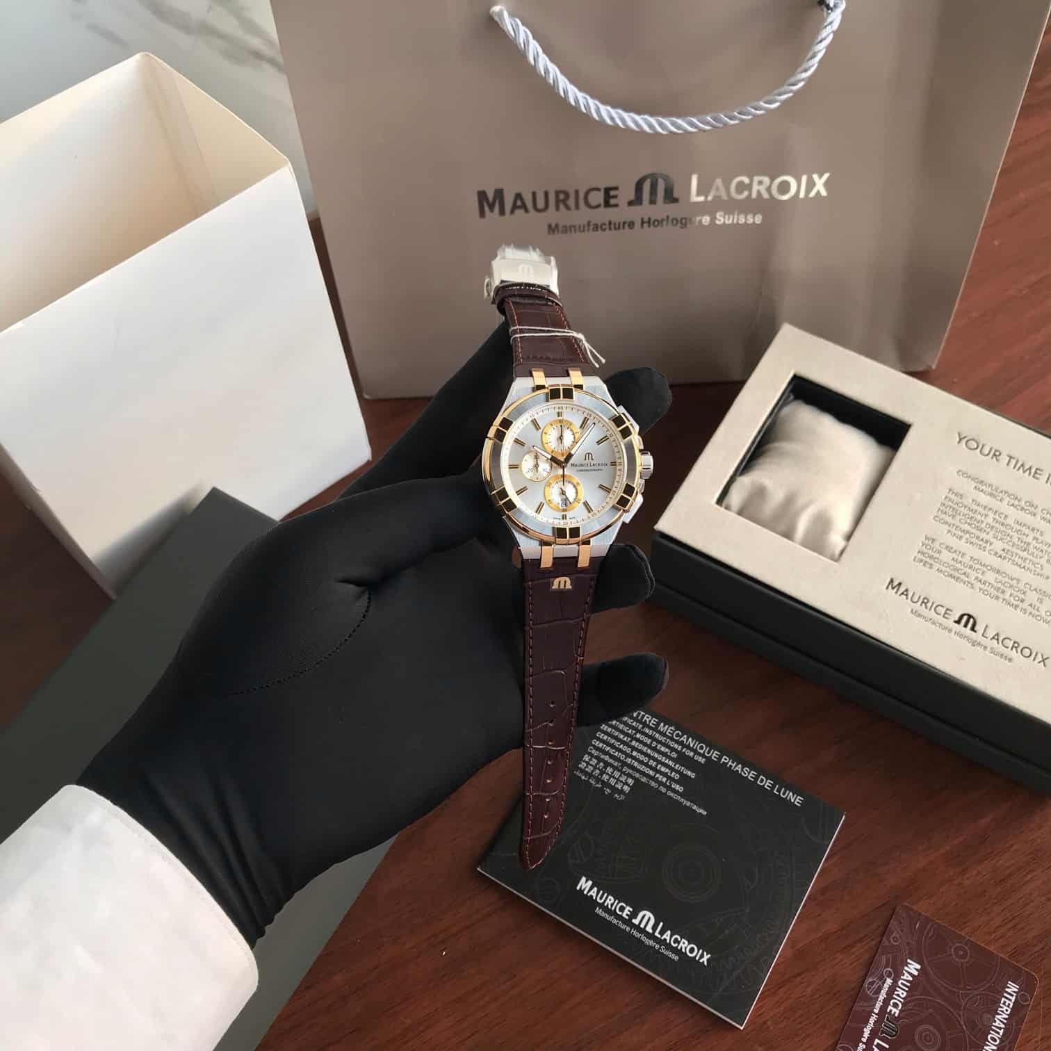 Maurice Lacroix Aikon Chronograph 44mm Authentic Mens Watch