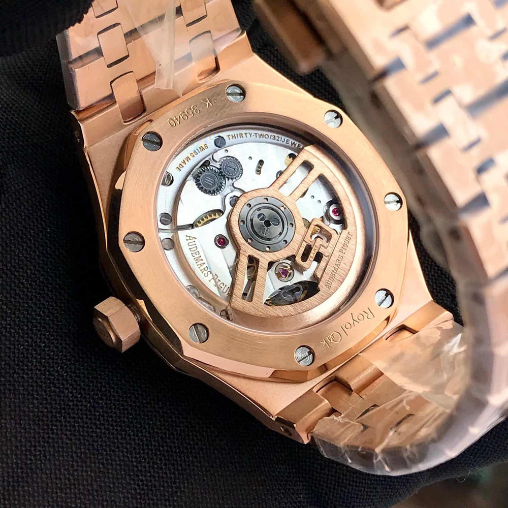 Audemars Piguet Royal Oak Offshore Rosegold Black Dial Metal Chain Automatic Movement Men’s Watch