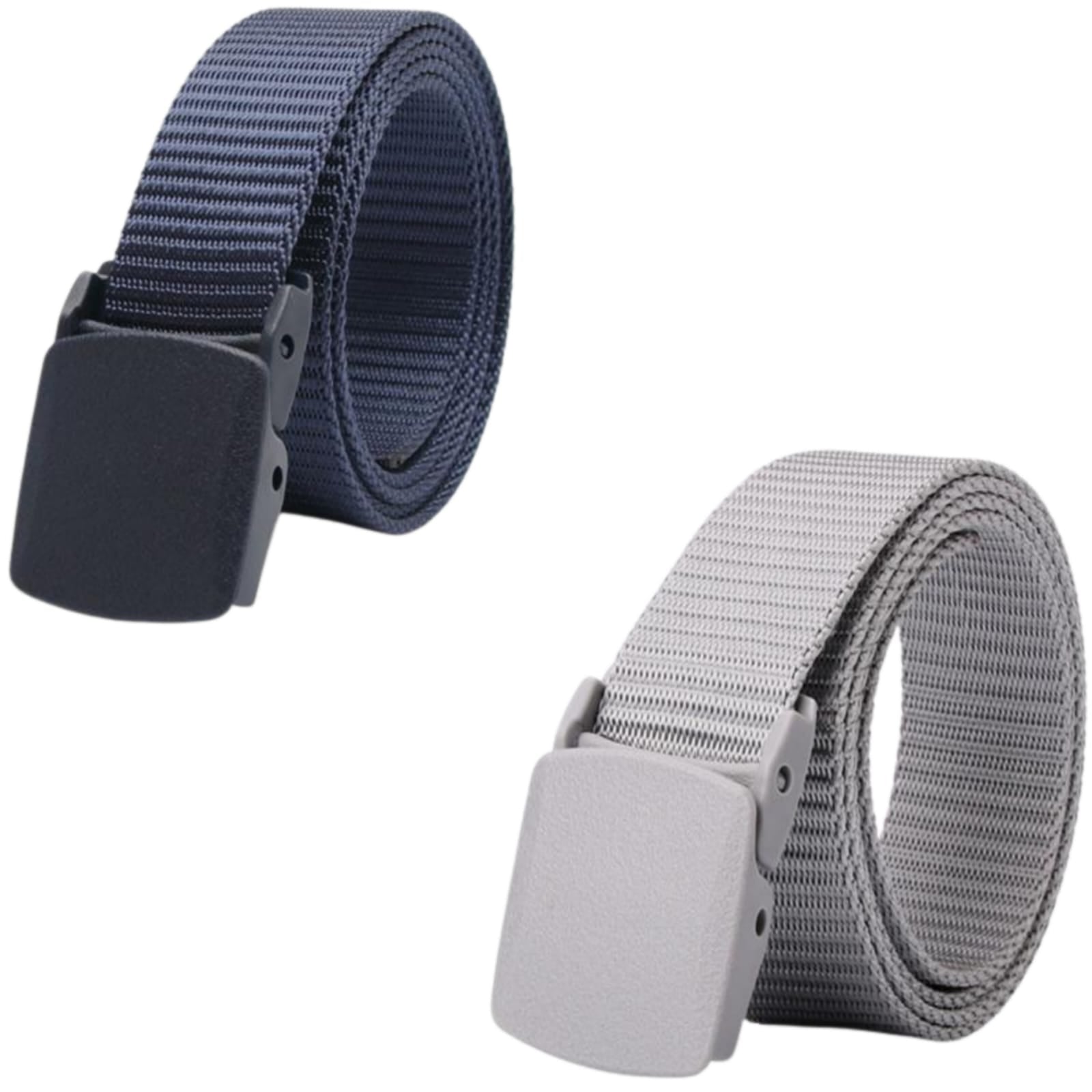 Fidato Unisex Canvas Belt Pack Of 2 FDCANVASBELTNAVYGREY — zoomed view