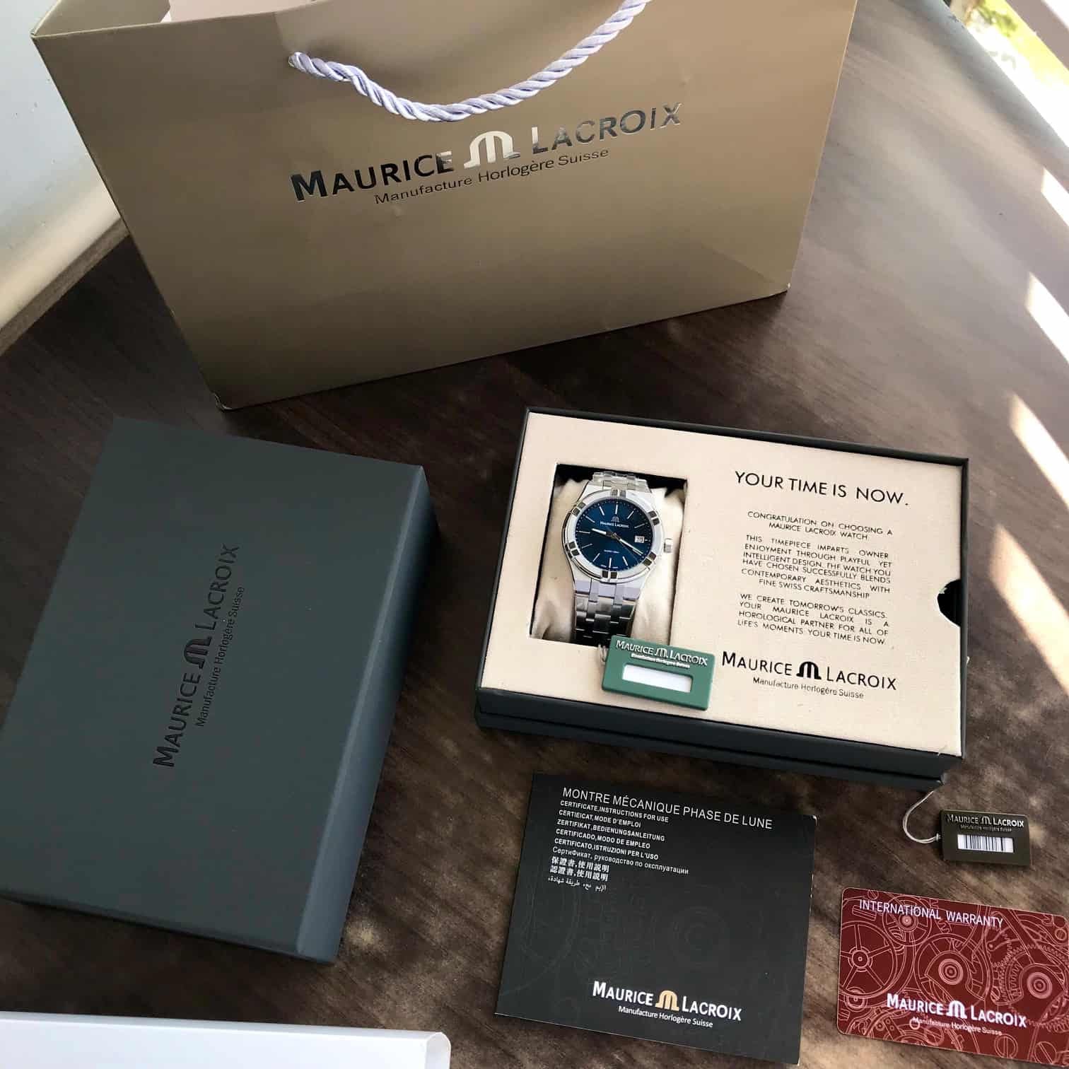 Maurice Lacroix Aikon Quartz 40mm Authentic Stainless Steel Blue Dial