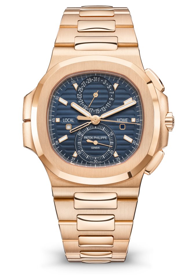 Patek Philippe 39 mm Gold & Blue Automatic — zoomed view