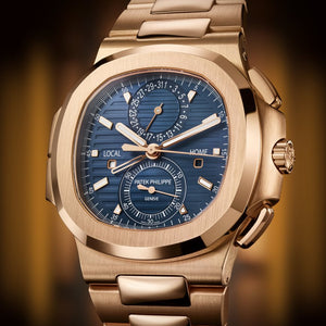 Patek Philippe 39 mm Gold & Blue Automatic