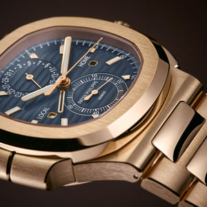 Patek Philippe 39 mm Gold & Blue Automatic