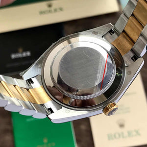 Rolex Submariner Two Tone Black Dail Japanese Automatic Mens Watch