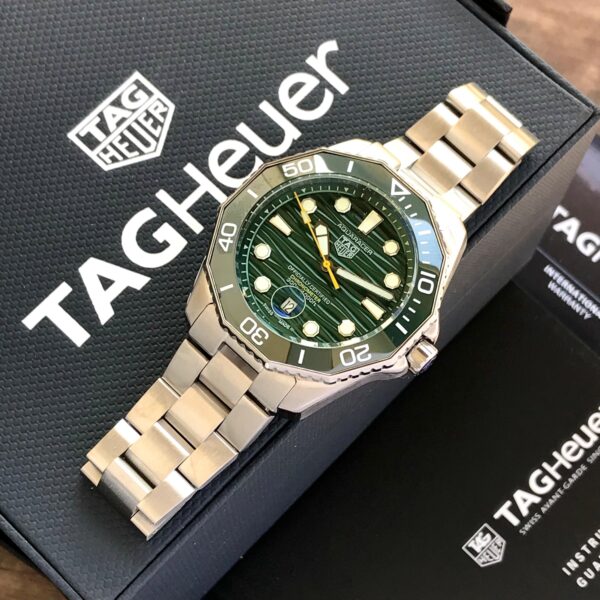 Tag Heuer Aquaracer Silver Green Dial Japanese Automatic Men’s Watch
