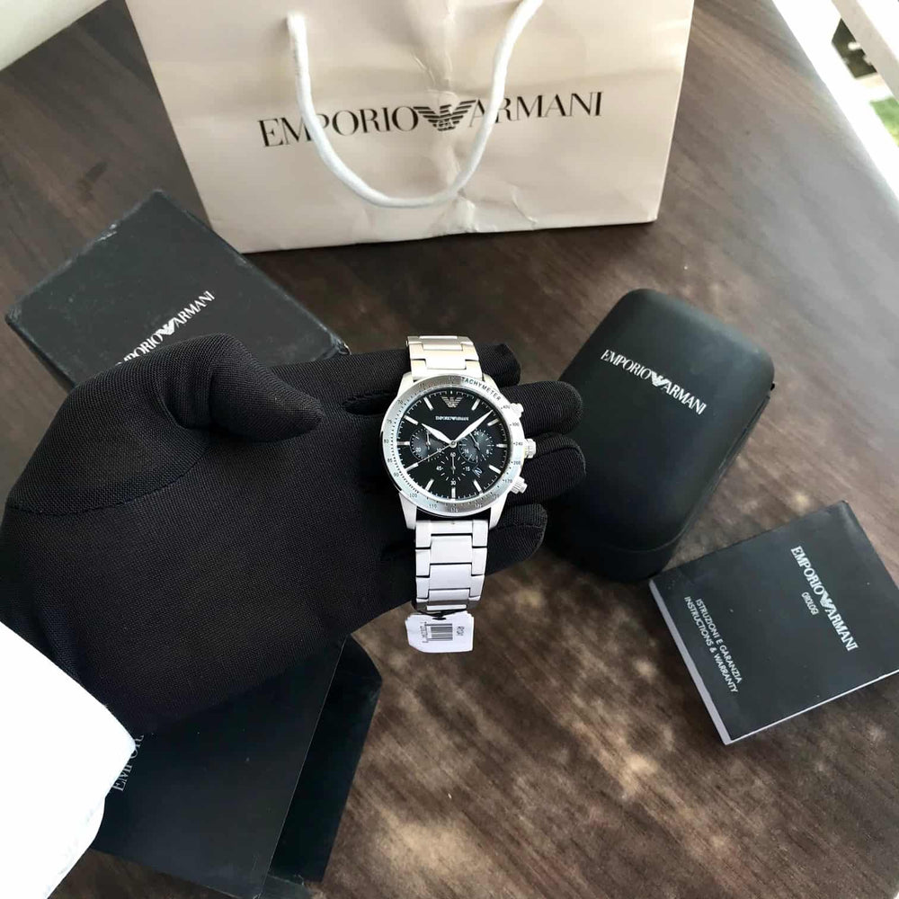Emporio Armani AR11241 Analog Stainless Steel Black Dial Men’s Watch