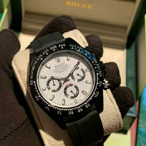 Rolex Daytona RL106 White Dial Black Chain