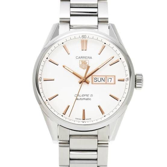 Tag Heuer Calibre 5 Stainless Steel Copper White Dial Automatic Master Quality Mens Watch