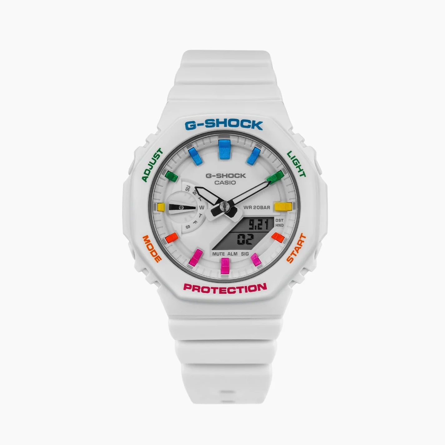 WTS: Casio G-Shock rainbow GMA-S2100 mini Casioak white professional mod | WatchCharts — zoomed view