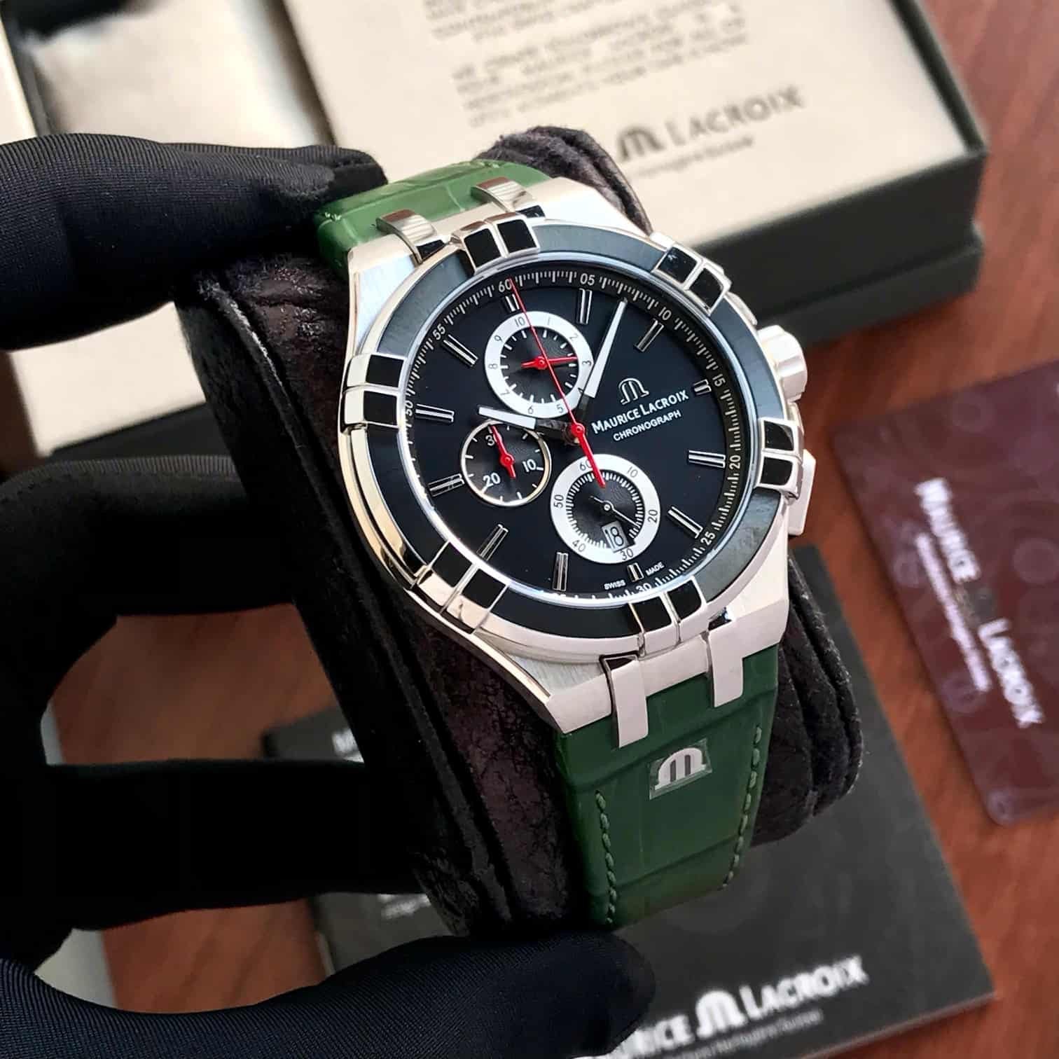 Maurice Lacroix Aikon Authentic AI1018 44mm Quartz Mens Watch — zoomed view