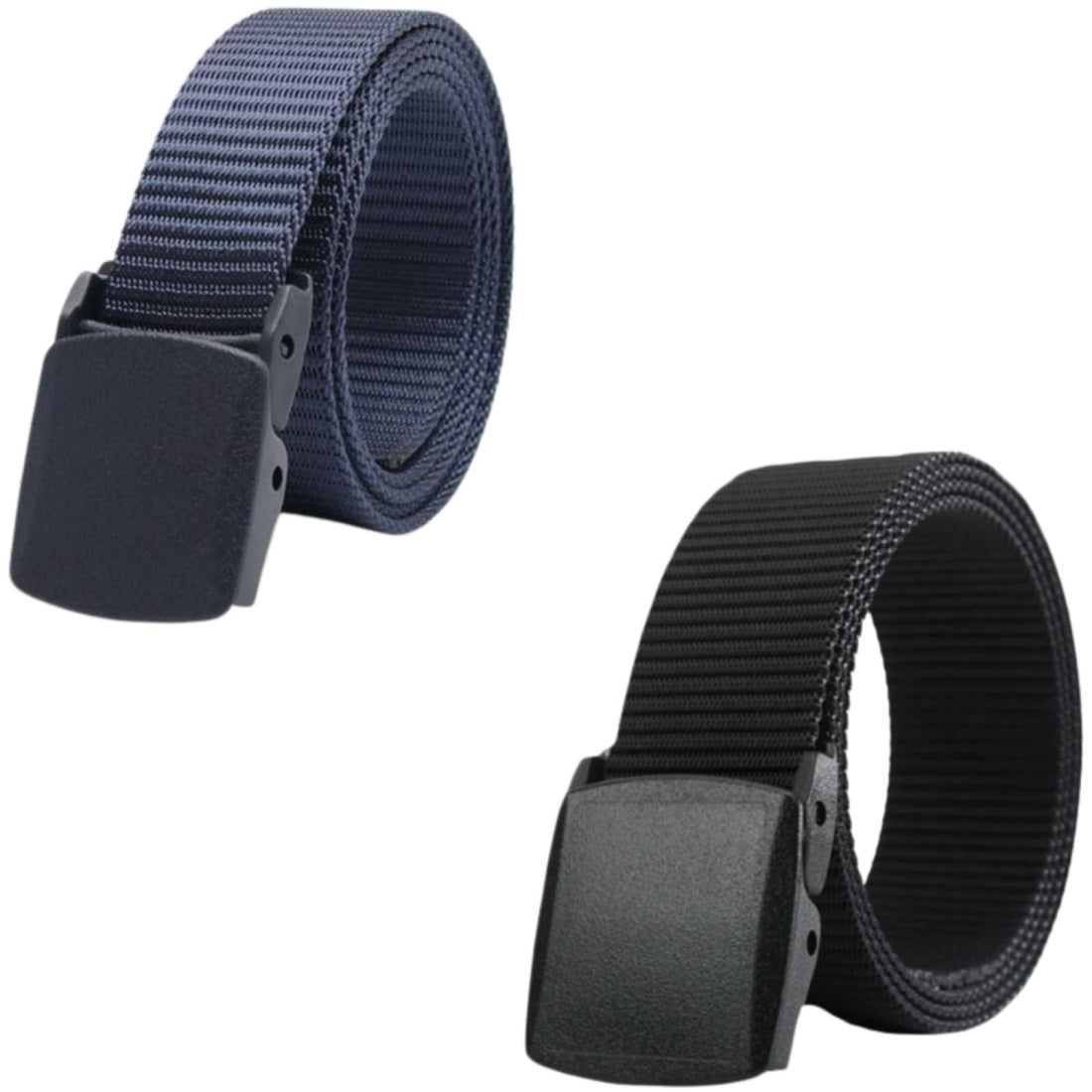 Fidato Unisex Canvas Belt Pack Of 2 FDCANVASBELTBLKNAVY — zoomed view
