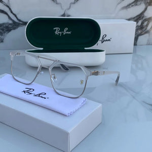 Ray Ban METAL WHITE BLUE CUT UV-400 SUNGLASSES