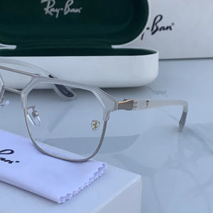 Ray Ban METAL WHITE BLUE CUT UV-400 SUNGLASSES