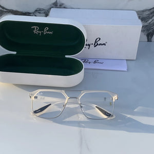 Ray Ban METAL WHITE BLUE CUT UV-400 SUNGLASSES