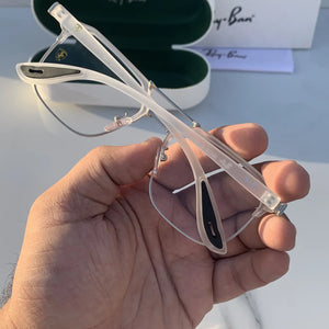 Ray Ban METAL WHITE BLUE CUT UV-400 SUNGLASSES