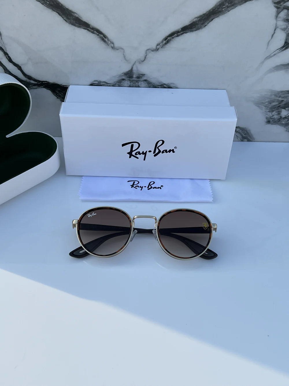 Ray ban  METAL GOLD TIGER BROWN UV-400 SUNGLASSES