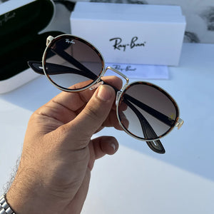 Ray ban  METAL GOLD TIGER BROWN UV-400 SUNGLASSES