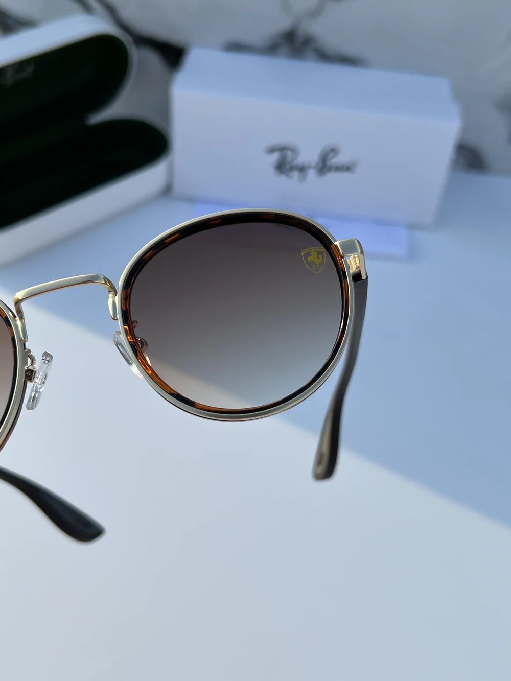 Ray ban  METAL GOLD TIGER BROWN UV-400 SUNGLASSES