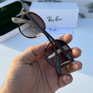 Ray ban  METAL GOLD TIGER BROWN UV-400 SUNGLASSES