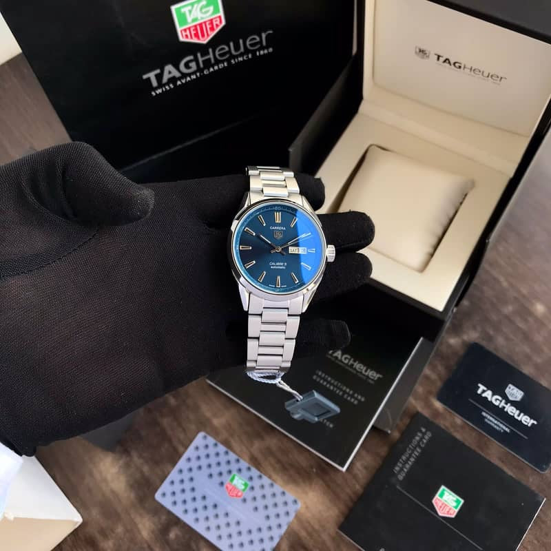 Tag Heuer Calibre 5 Stainless Steel Blue Dial Automatic Master Quality Mens Watch