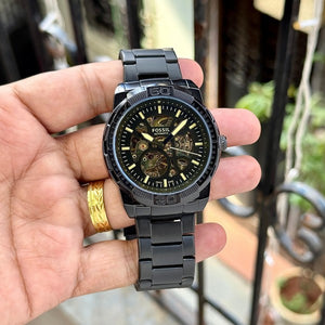 Fossil Black Metal Automatic