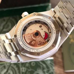 Audemars Piguet Perpetual Calendar Open Worked Silver Green Dial Automatic Mens Watch