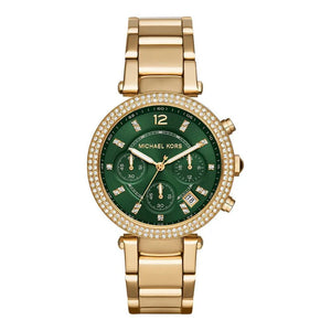 Michael Kors PARKER CHRONOGRAPH GREEN DIAL GOLD LADIES WATCH MK6263