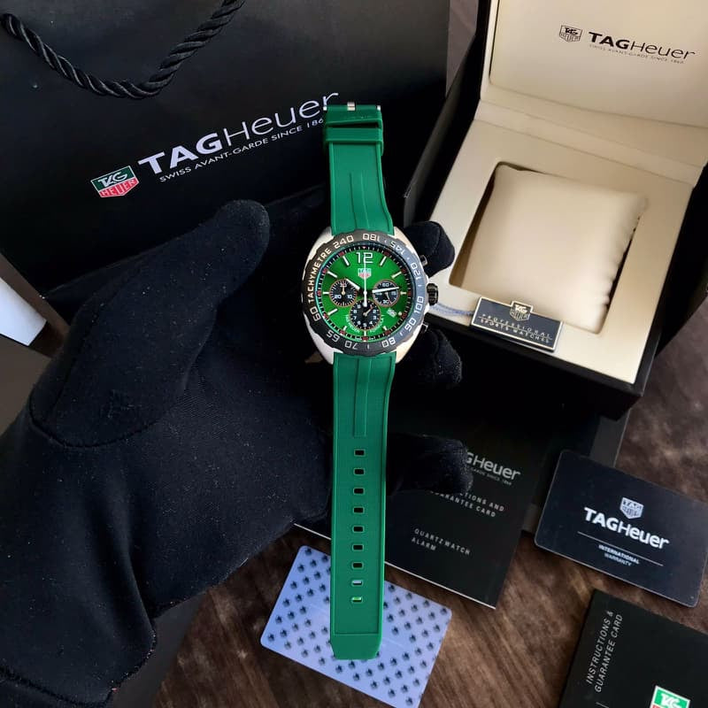 Tag Heuer Formula 1 Green Stainless Steel Japanese Quality Quartz Chronograph Master Quality Men’s Watch