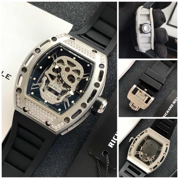 Richard Mille RM052 Skull White Diamond Semi ETA Machinery