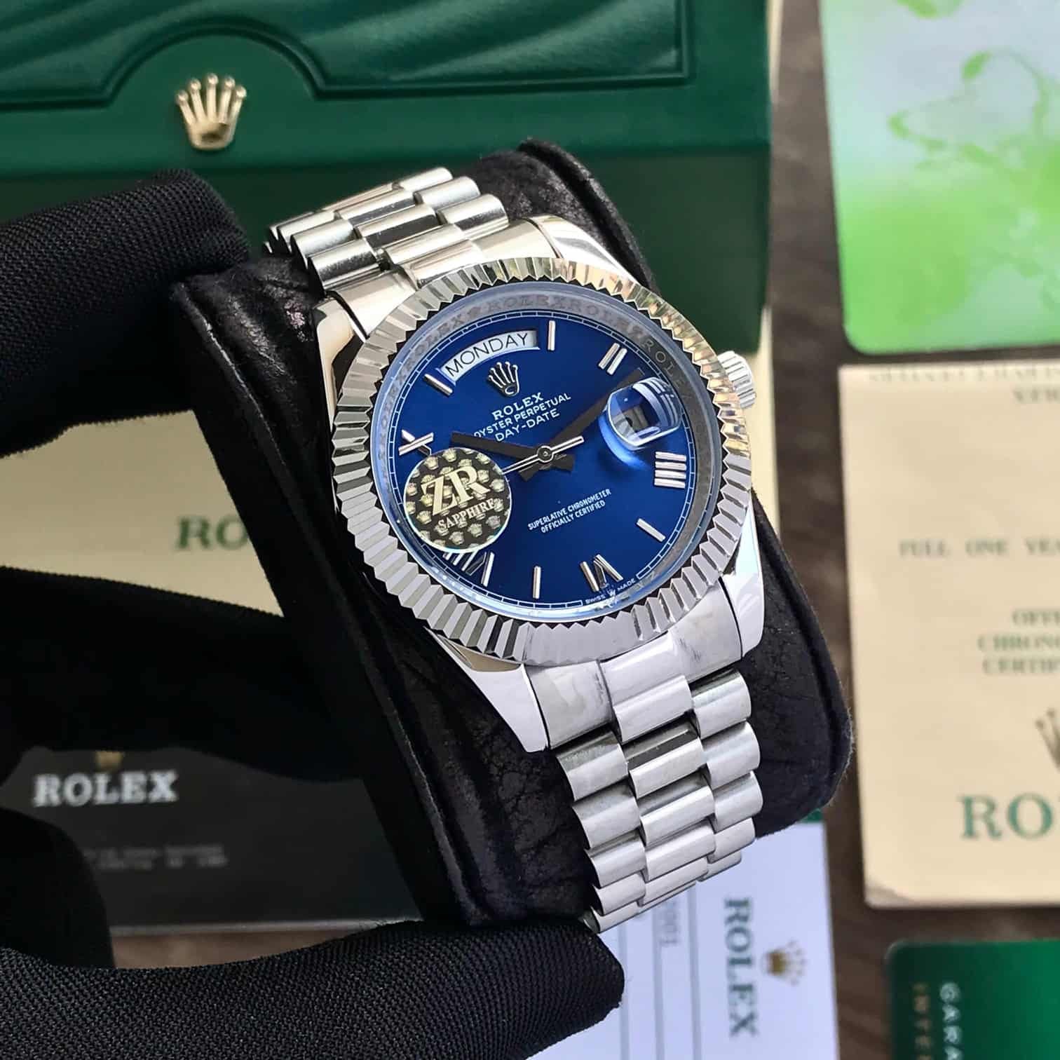 Rolex DayDate Silver-Blue Dial YZ Factory Automatic