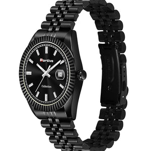 PORTIVE Analog Wrist Watch for Men's and Boys (Black)