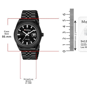 PORTIVE Analog Wrist Watch for Men's and Boys (Black)
