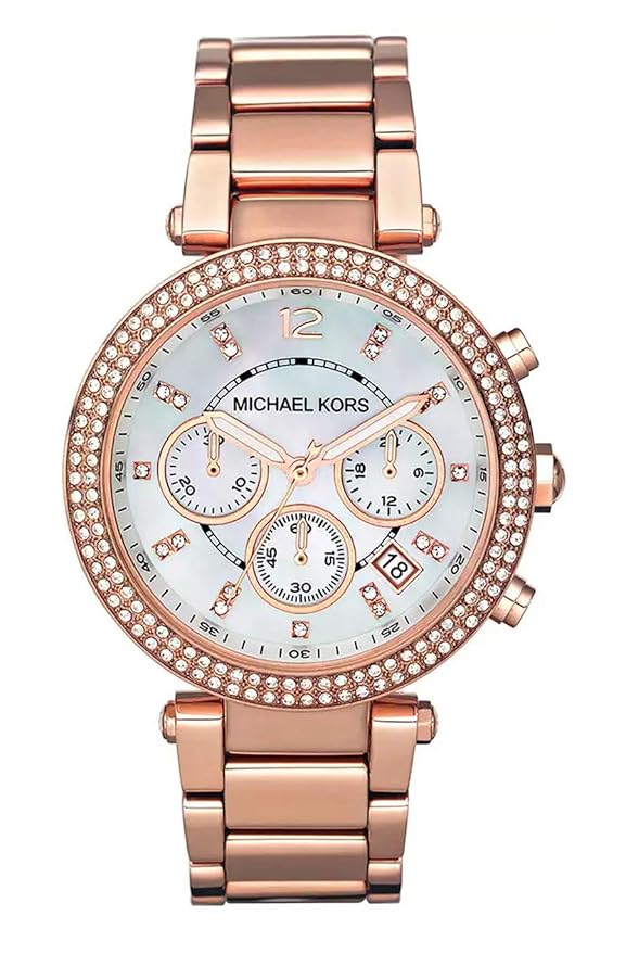 Michael Kors Stainless Steel Michael-Kors Parker Chronograph Rose Gold-Tone Women's Watch