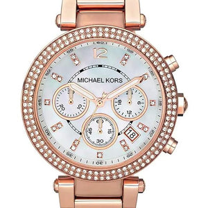 Michael Kors Stainless Steel Michael-Kors Parker Chronograph Rose Gold-Tone Women's Watch