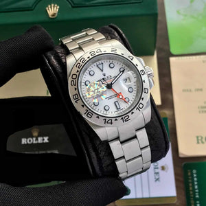 Rolex Explorer || Premiums Automatic Stainless Steel White Dial Mens Watch