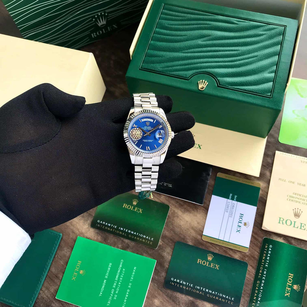Rolex DayDate Silver-Blue Dial YZ Factory