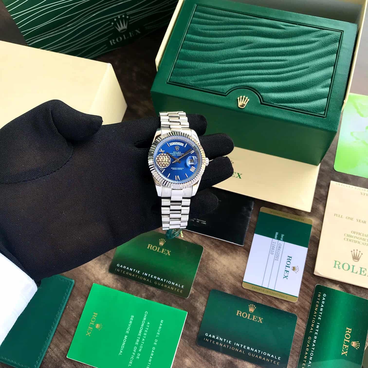 Rolex DayDate Silver-Blue Dial YZ Factory Automatic