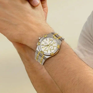 Maurice Lacroix Aikon Authentic Quartz Chronograph Two Tone Mens Watch