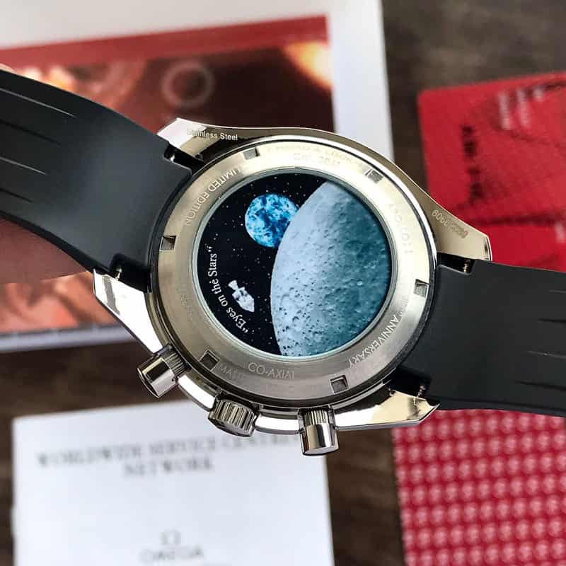 Omega Apollo 50th Anniversary Black Rubber Strap Limited Edition Men’s Watch