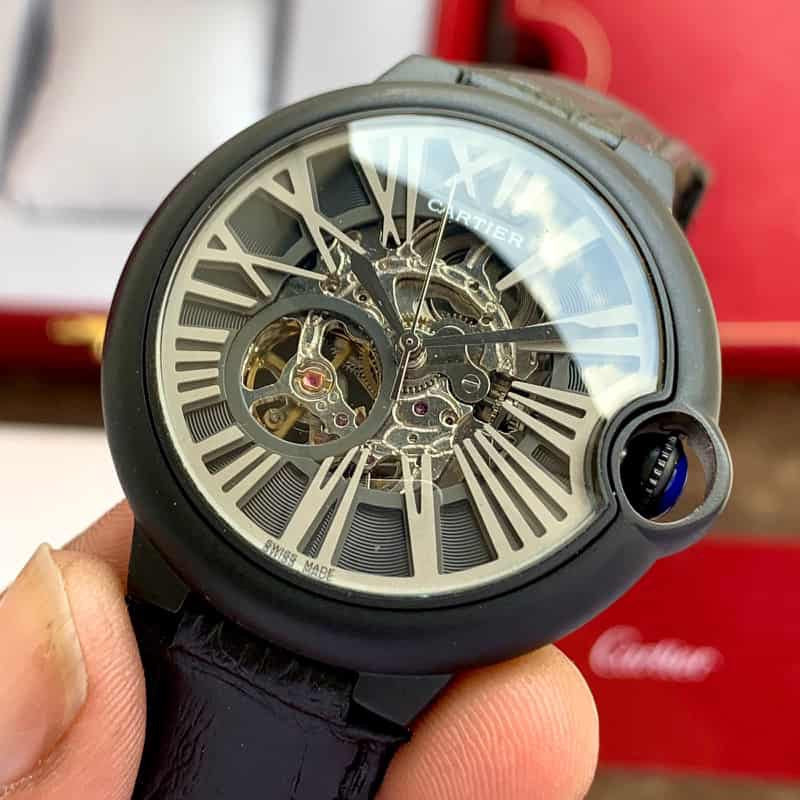 Cartier Ballon Bleu Skeleton Black Dial Swiss Automatic Premium Men’s Watch