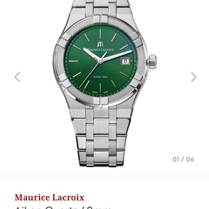Maurice Lacroix Aikon Quartz 40mm Authentic Stainless Steel Green Dial