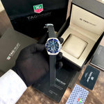 Tag Heuer Aquaracer Chronograph Blue Dial & Black Rubber Strap Quartz Mens Watch