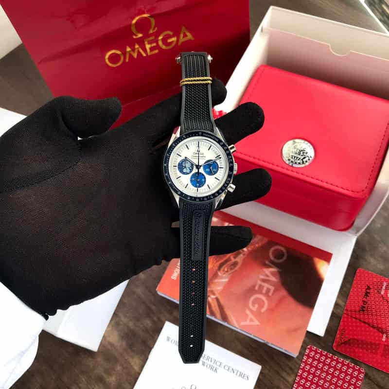 Omega Apollo 50th Anniversary Black Rubber Strap Limited Edition Men’s Watch