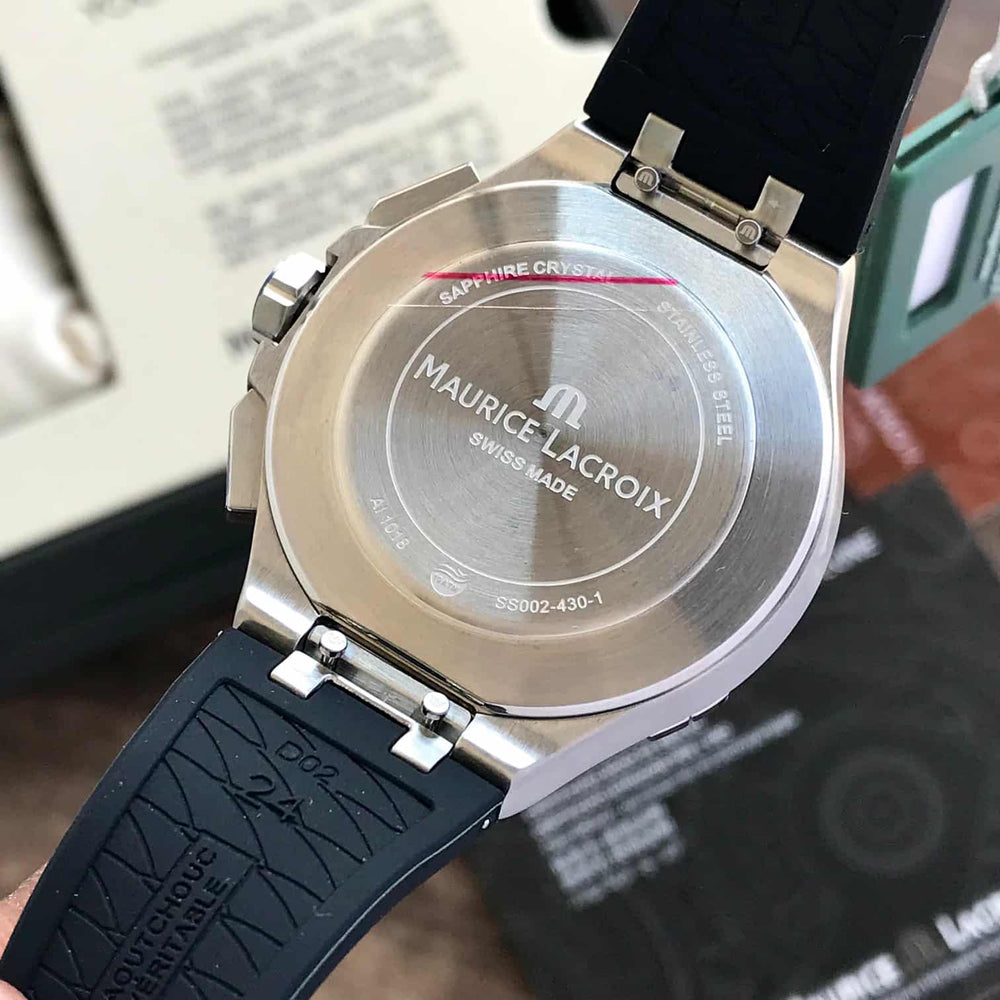 Maurice Lacroix Aikon Quartz Chronograph Full Black Authentic Mens Watch